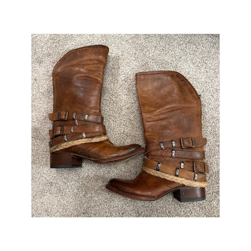 Freebird by Steven Brown Leather Buckle Boots - Picture 10 of 11